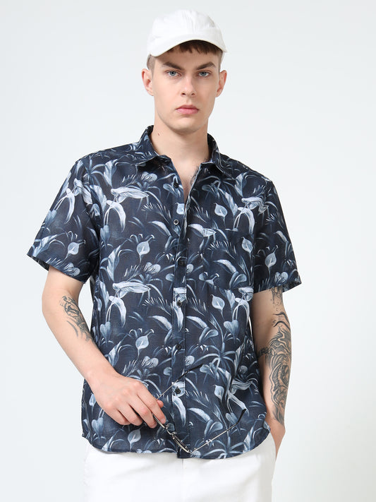 Martin Smith Men’s Regular Fit Cotton Half Sleeves Casual Shirt