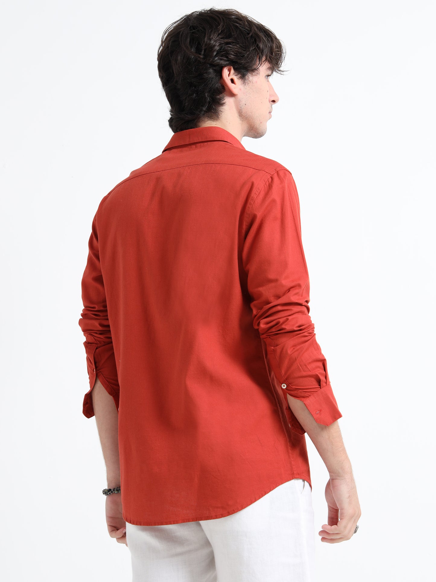 Pure Linen Red Shirt