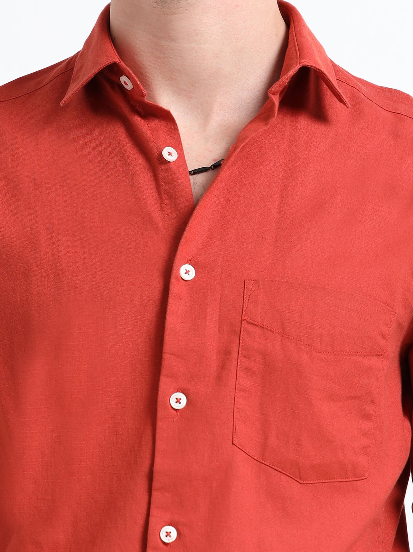 Pure Linen Red Shirt