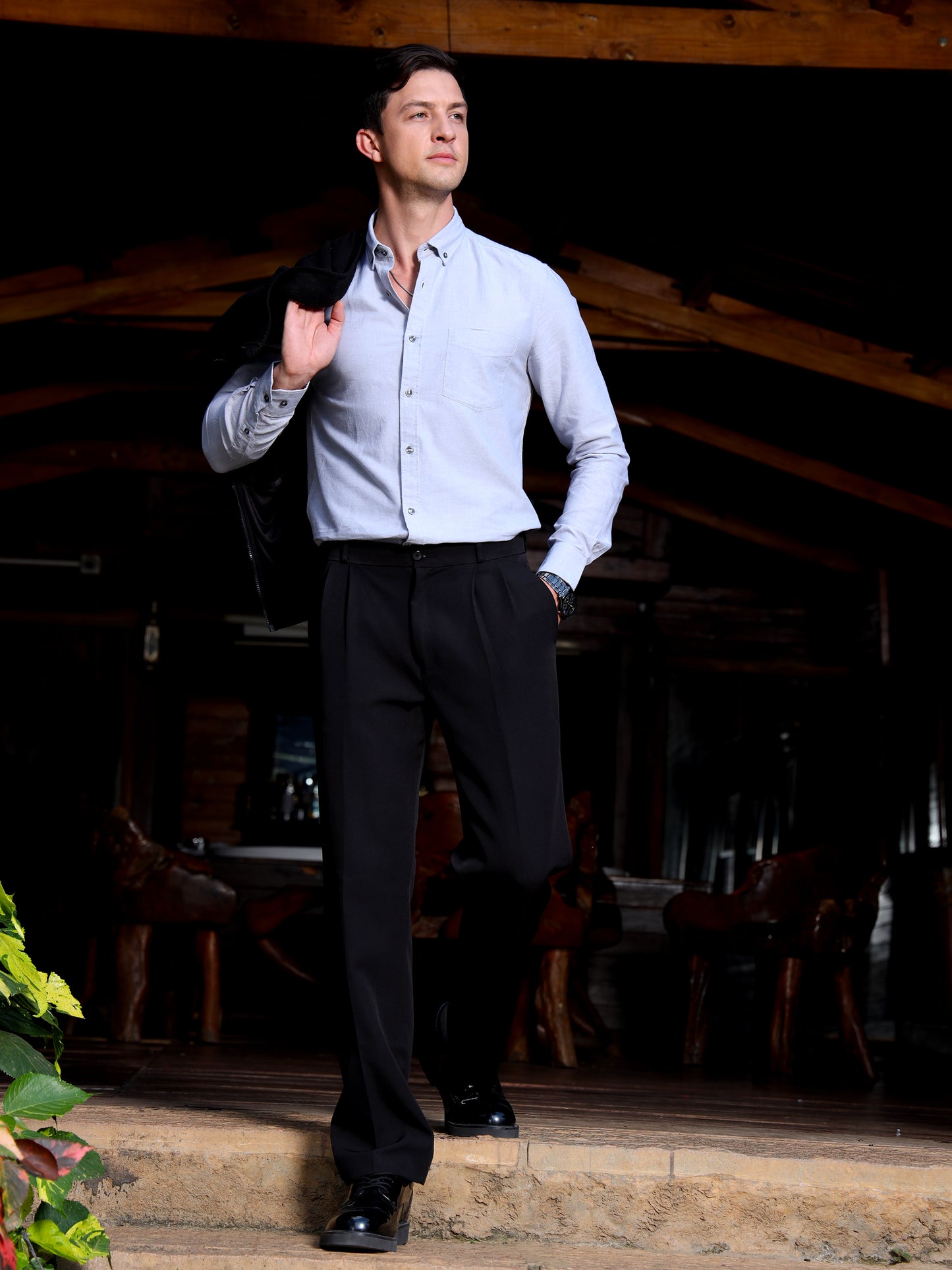 Ice Blue Solid Shirt