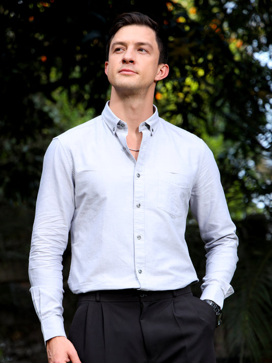 Ice Blue Solid Shirt