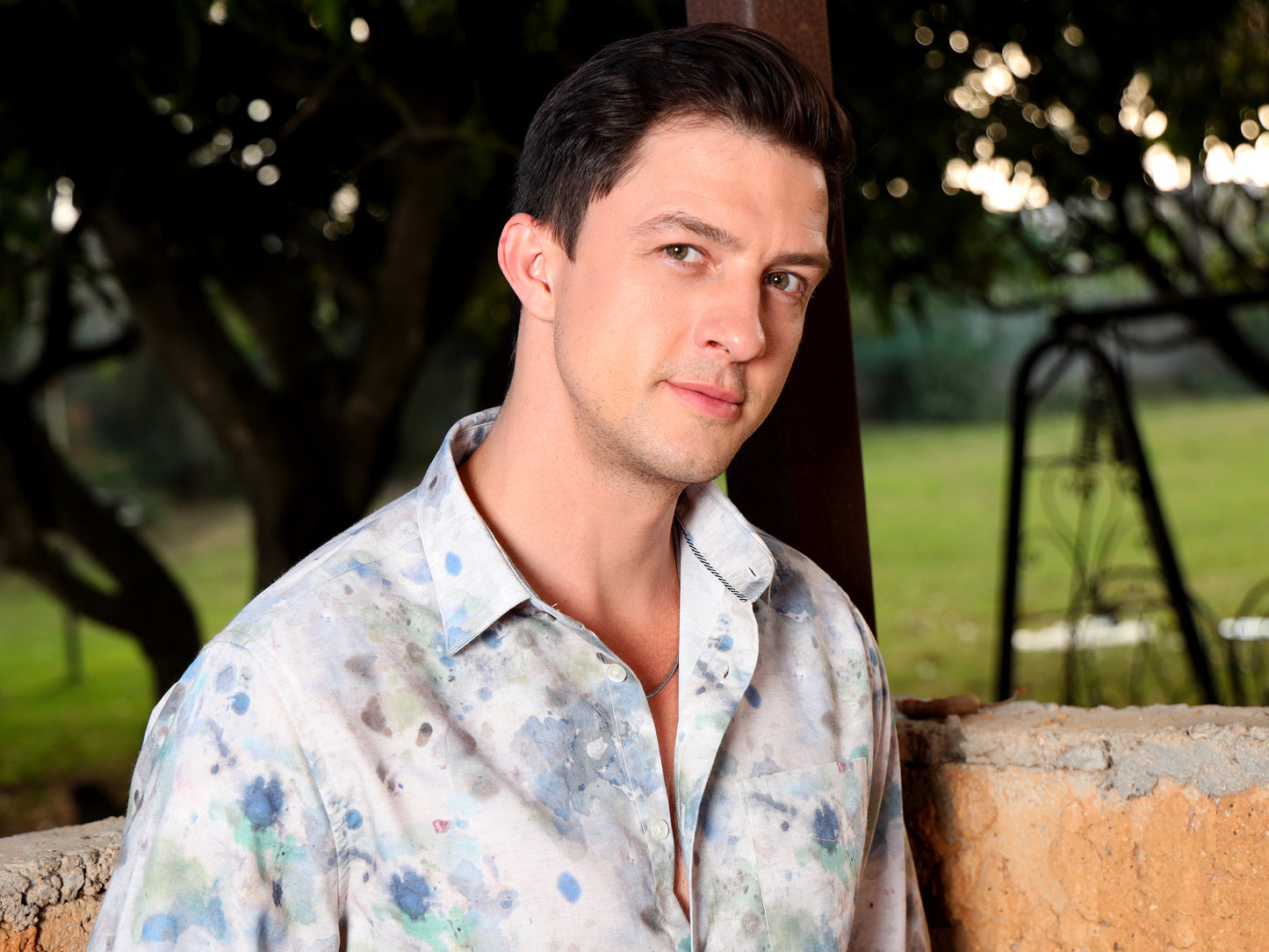 Grey Trend Print Shirt