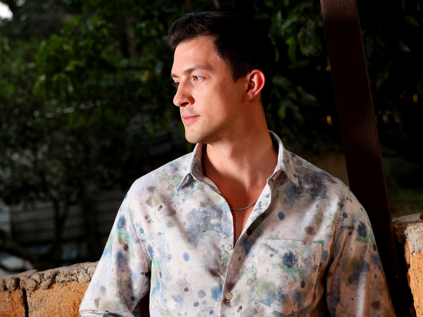 Grey Trend Print Shirt