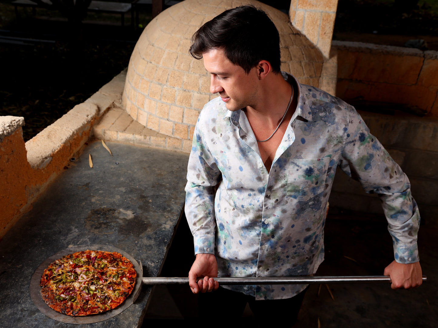 Grey Trend Print Shirt