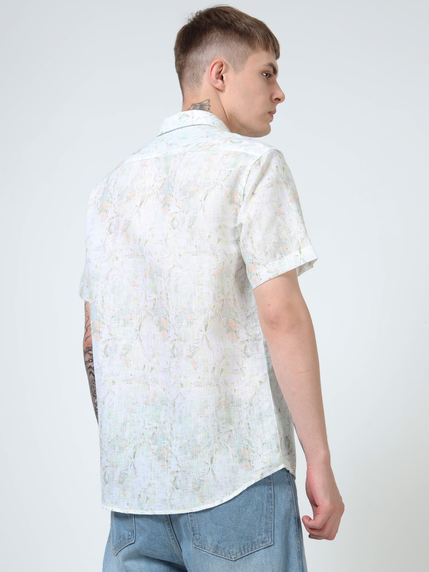 Martin Smith Men’s Regular Fit Cotton Half Sleeves Casual Shirt