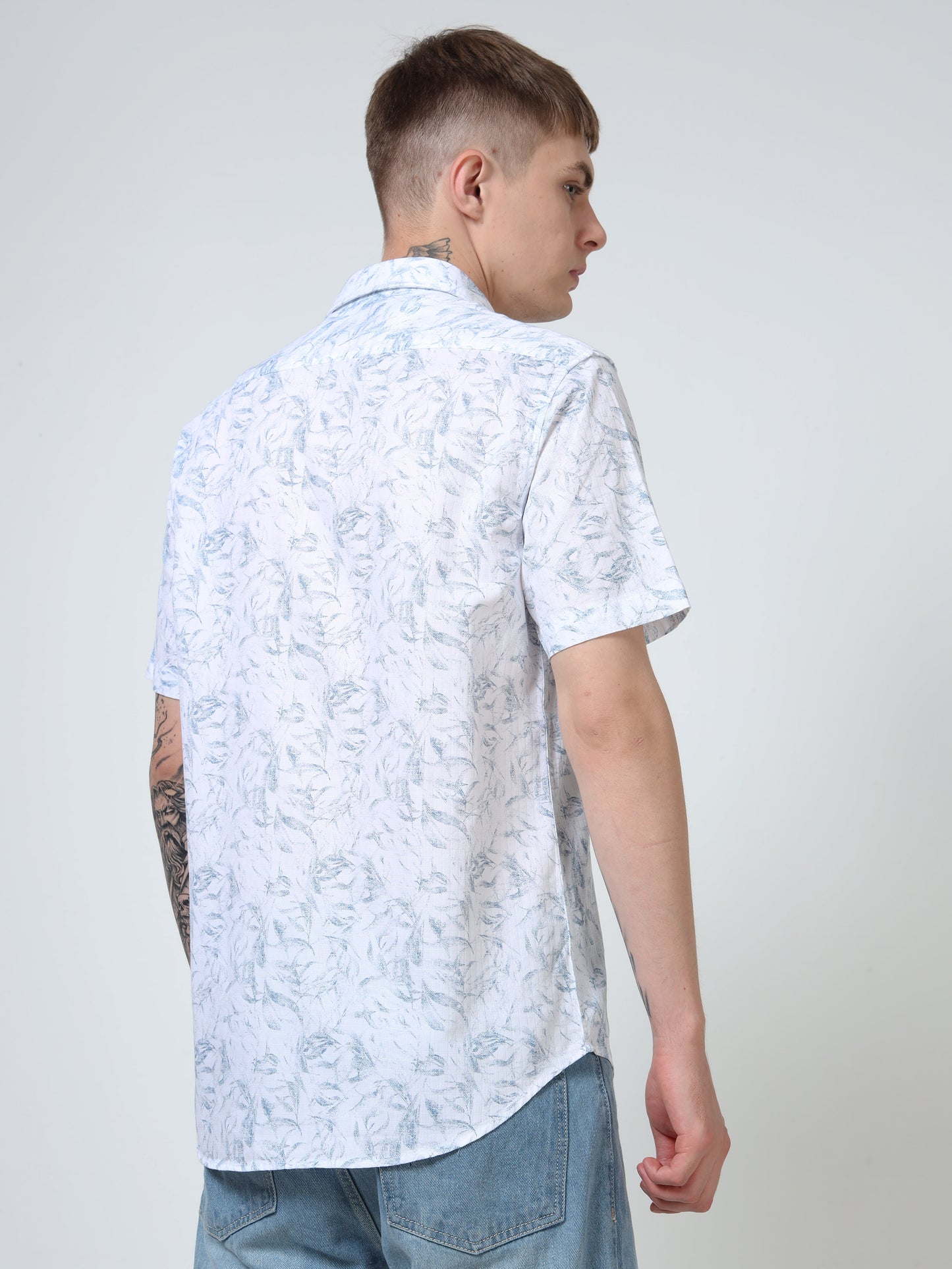 Martin Smith Men’s Regular Fit Cotton Half Sleeves Casual Shirt