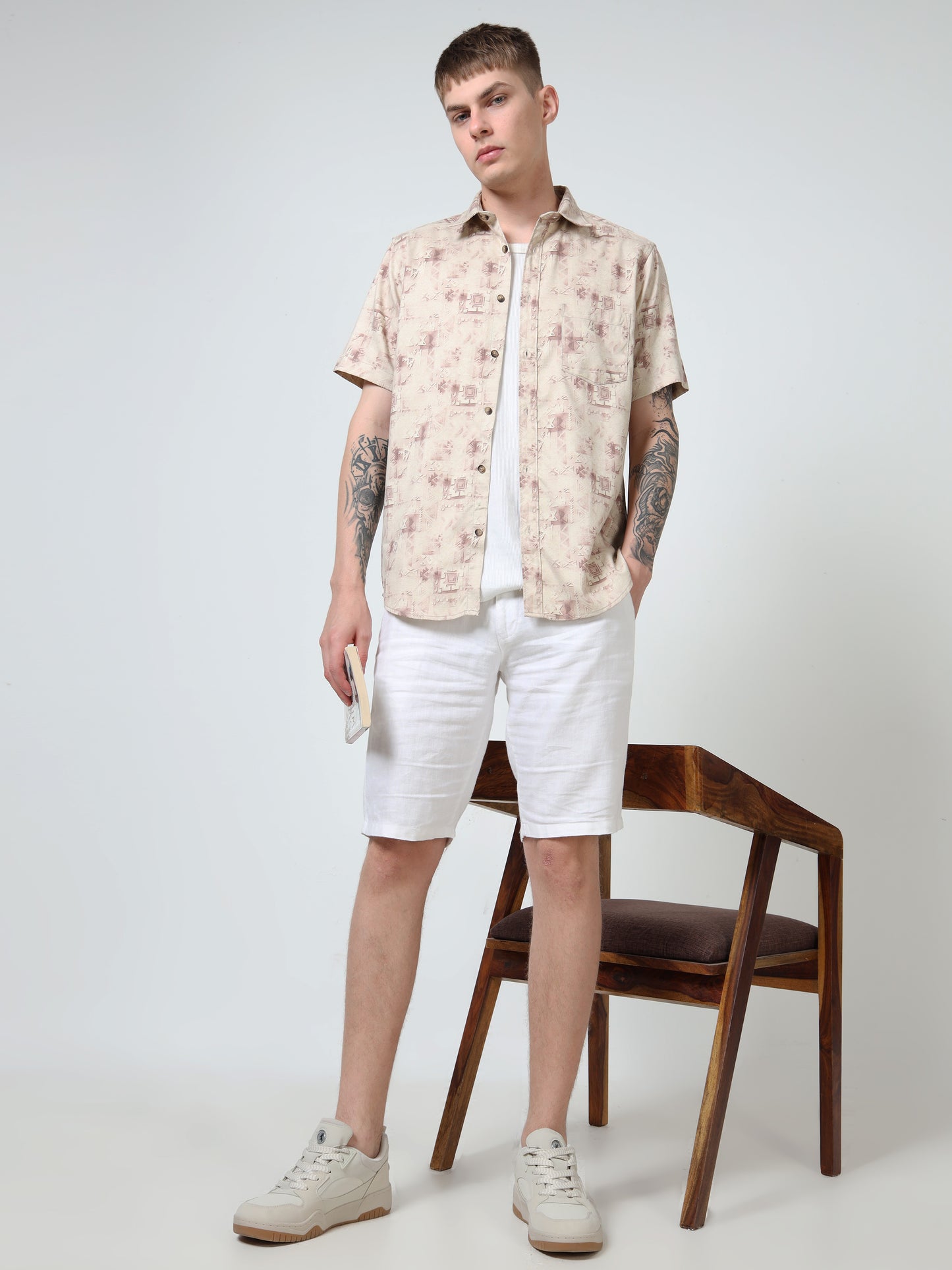 Martin Smith Men’s Regular Fit Cotton Half Sleeves Casual Shirt