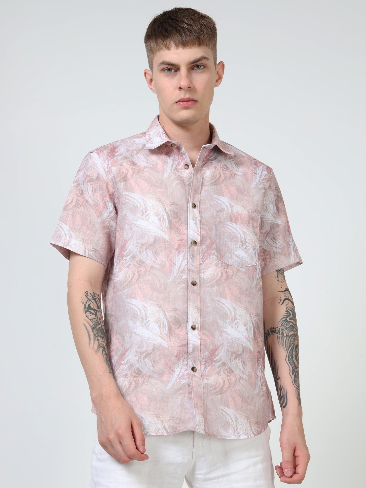 Martin Smith Men’s Regular Fit Cotton Half Sleeves Casual Shirt