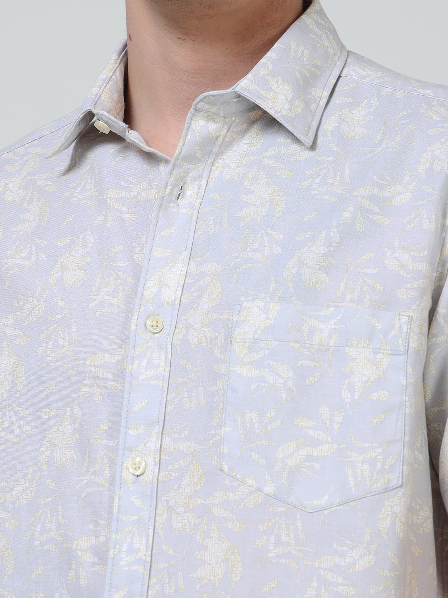 Martin Smith Men’s Regular Fit Cotton Linen Half Sleeves Casual Shirt