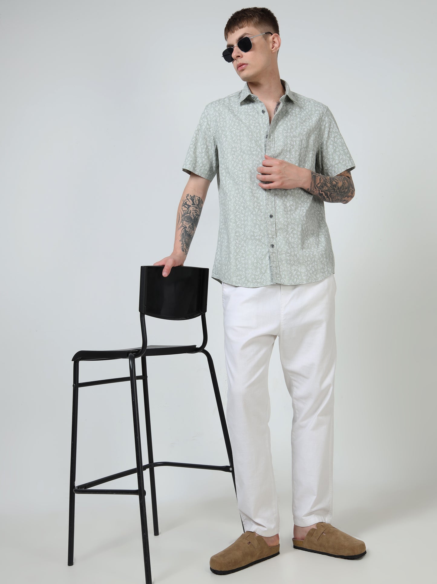 Martin Smith Men’s Regular Fit Cotton Half Sleeves Casual Shirt