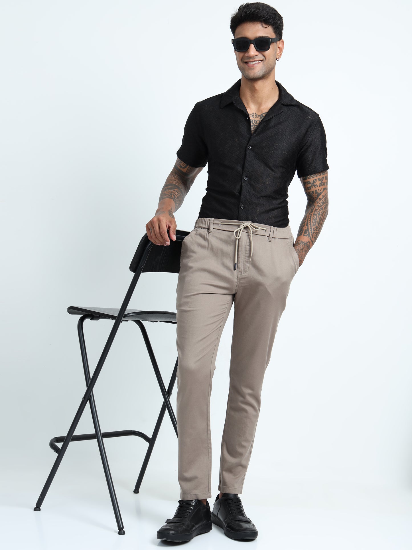 Stone Relaxed Trousers