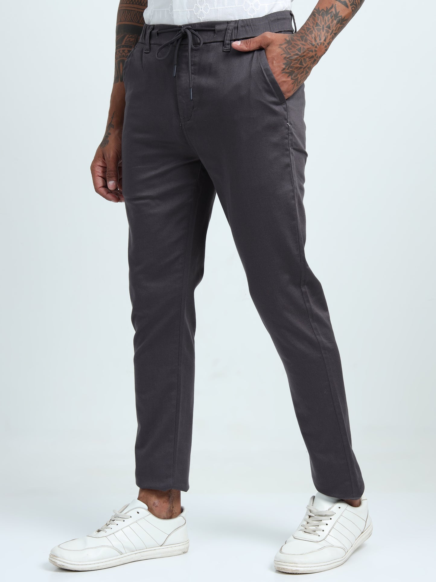 D Grey Relaxed Trousers