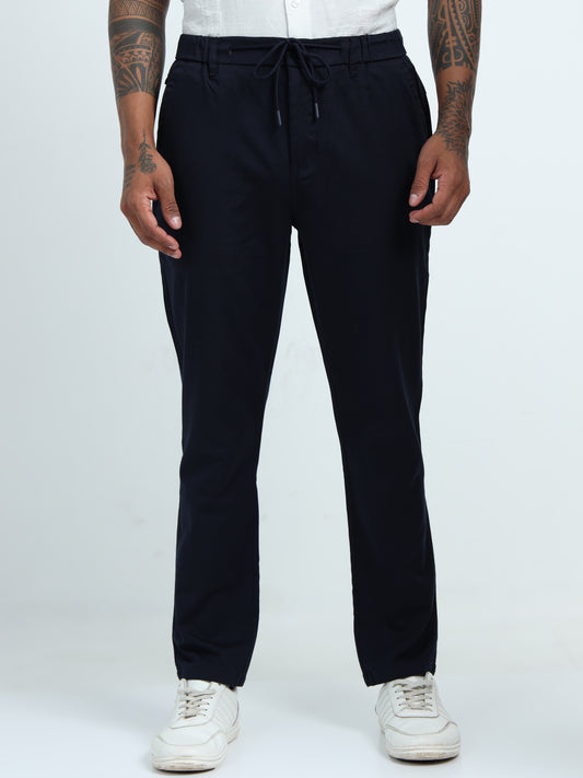 Navy Blue Relaxed Trousers