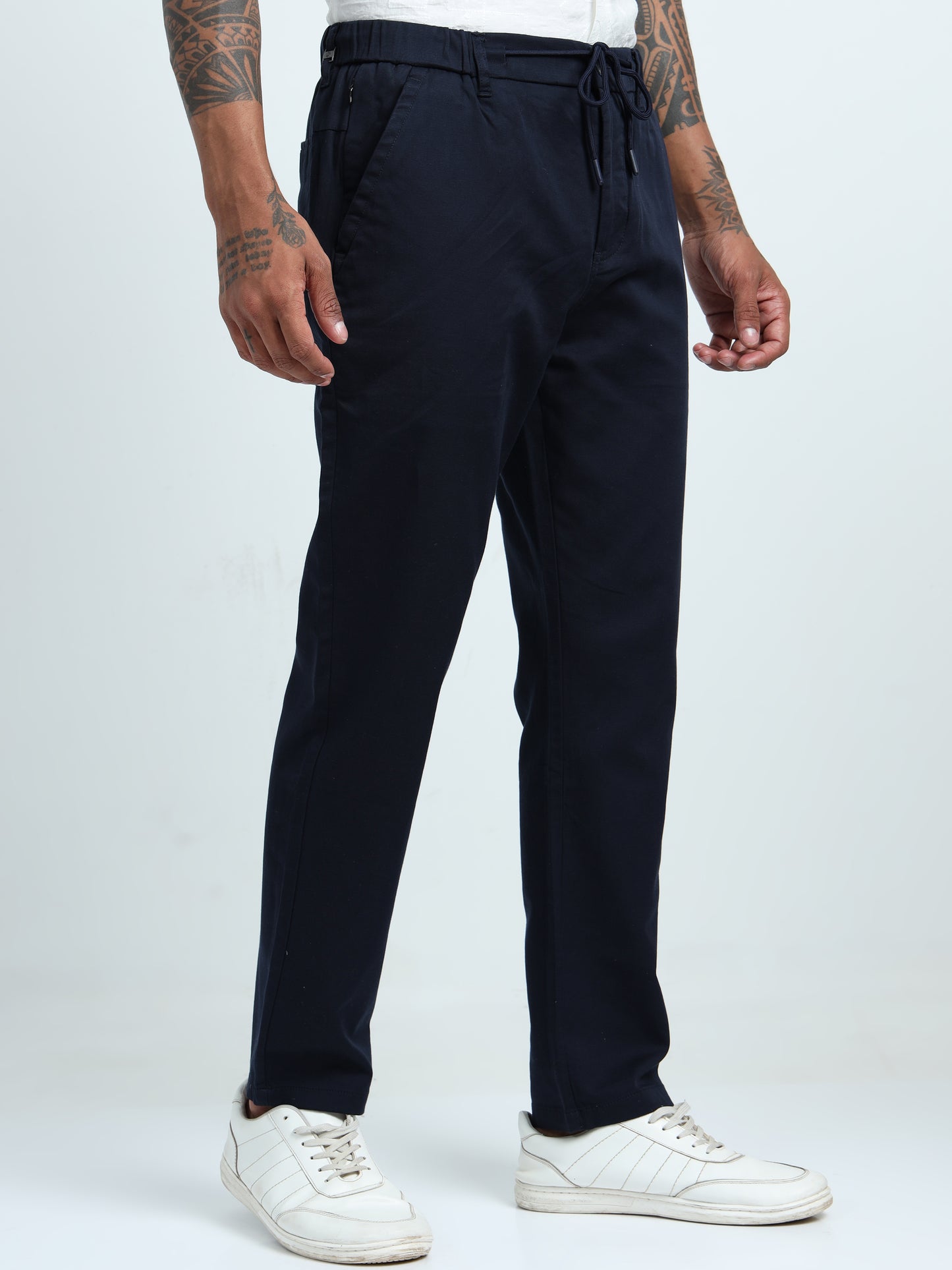 Navy Blue Relaxed Trousers