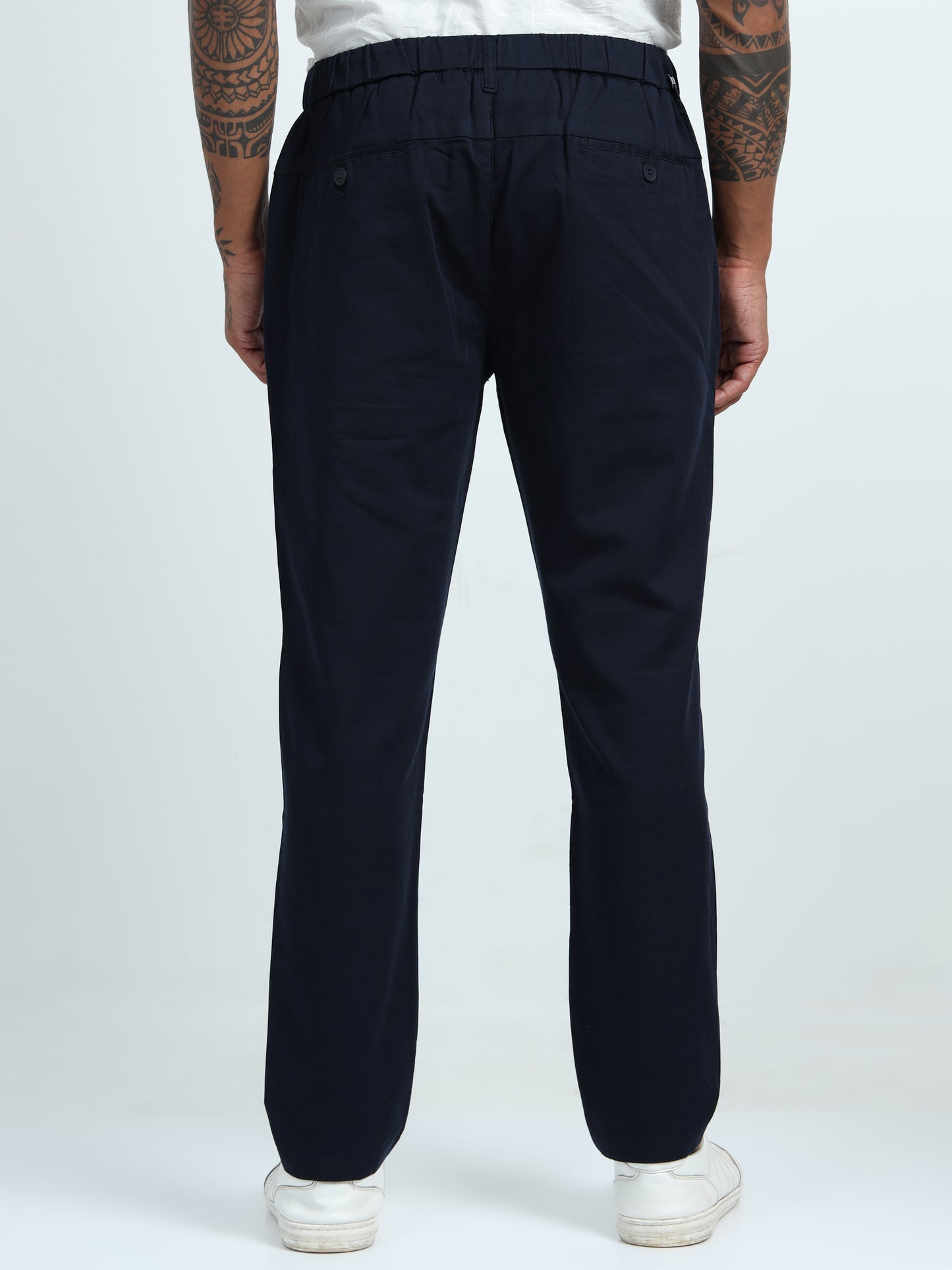 Navy Blue Relaxed Trousers
