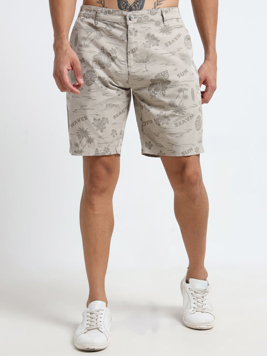 Land and water printed shorts