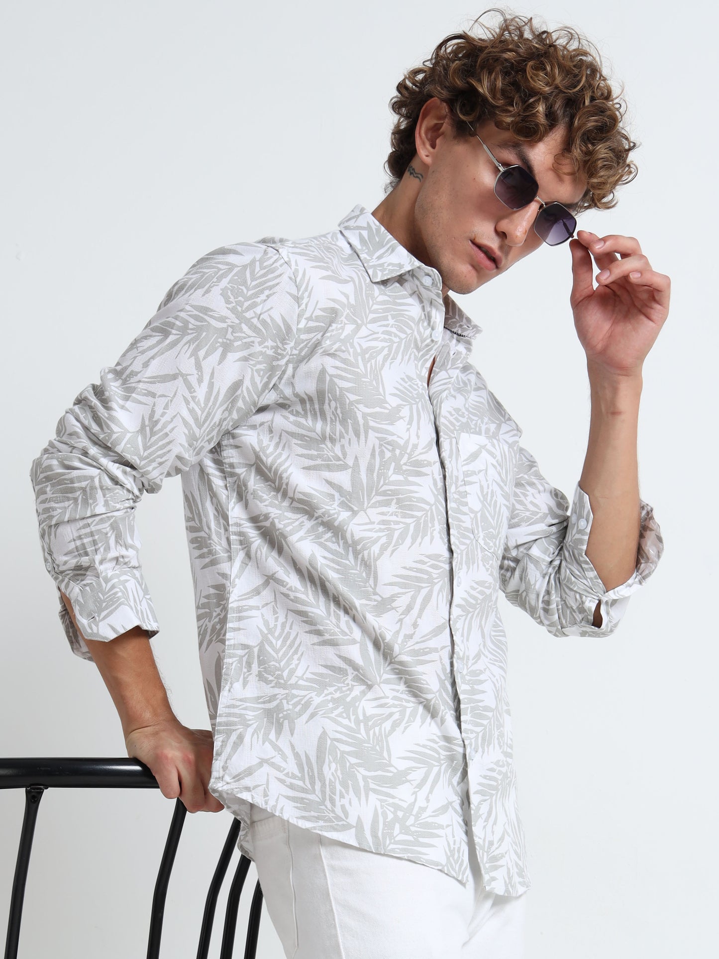 Grey Air-supply printed shirt