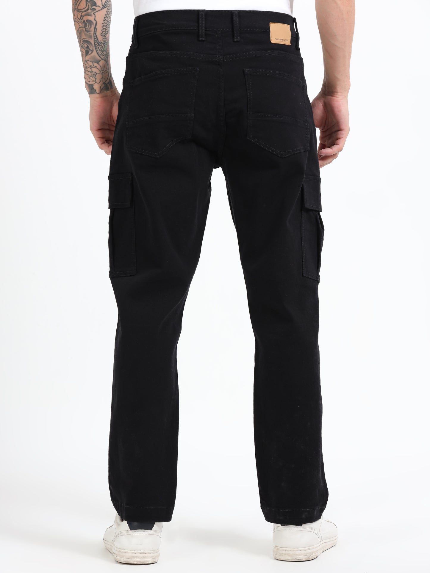 Black Denim Cargos