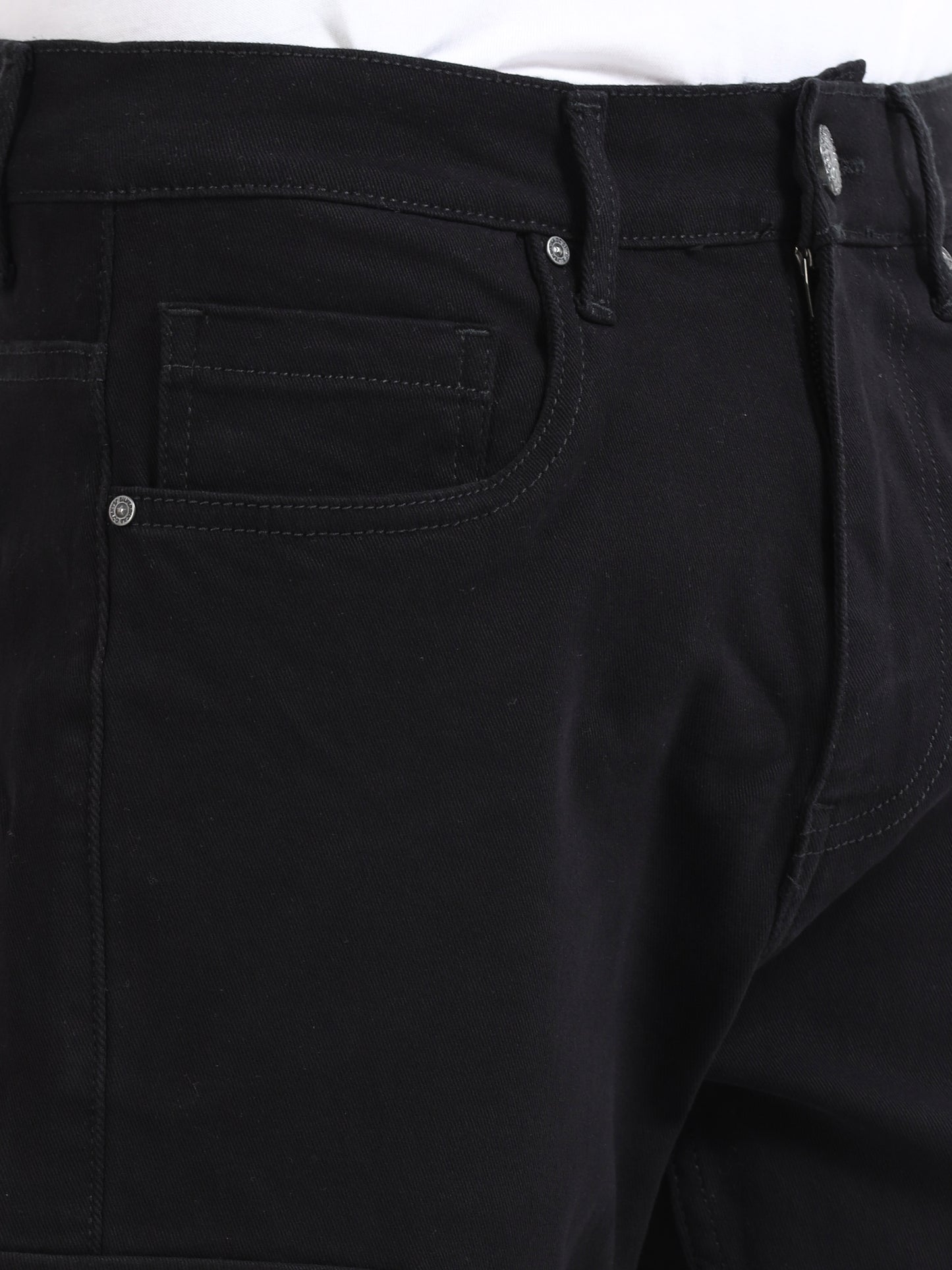 Black Denim Cargos