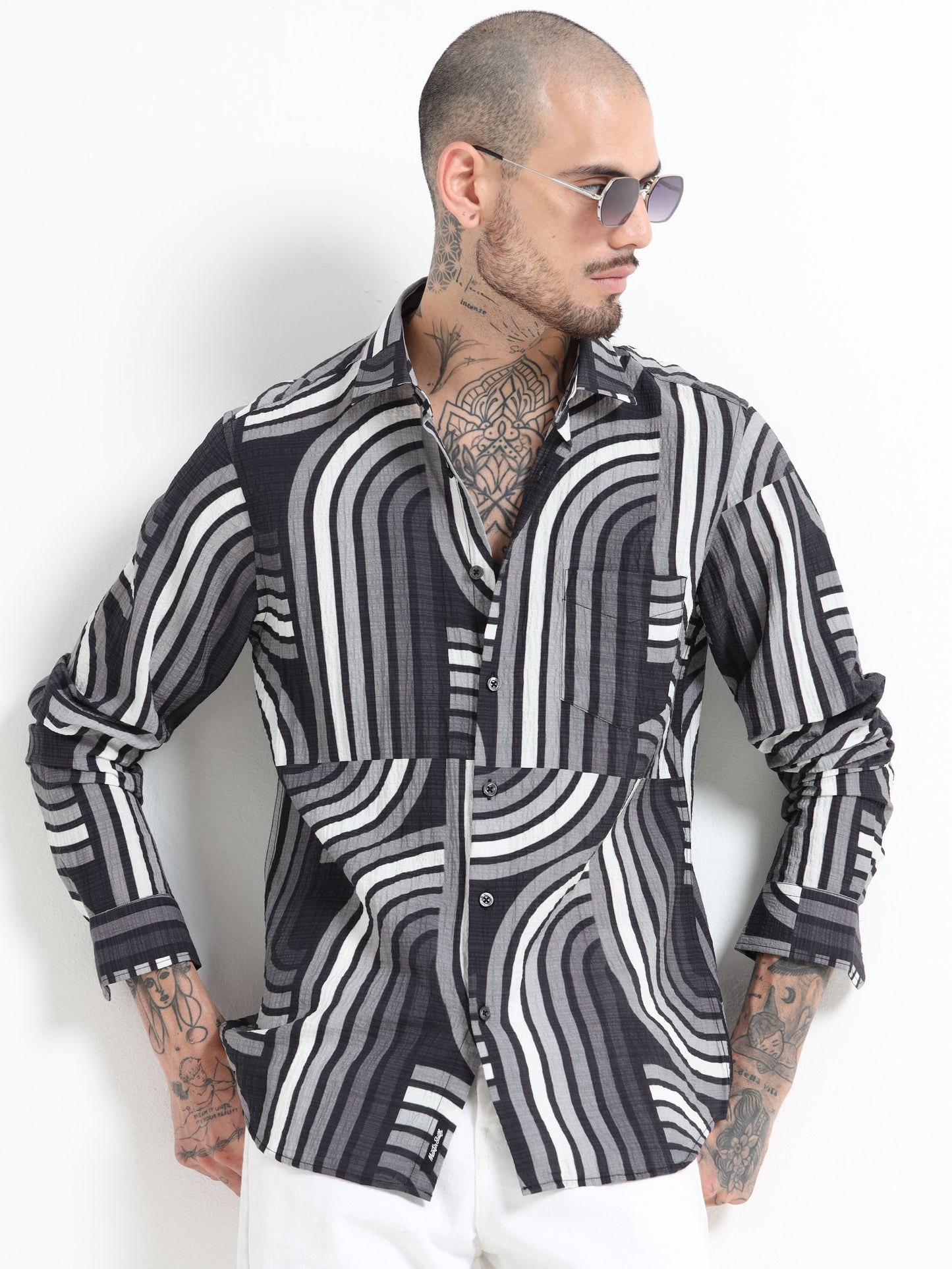 Martin Smith Abstract Print Shirt