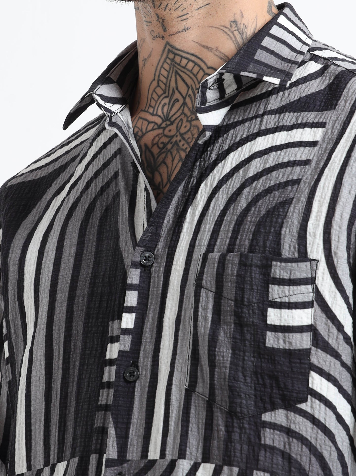 Martin Smith Abstract Print Shirt