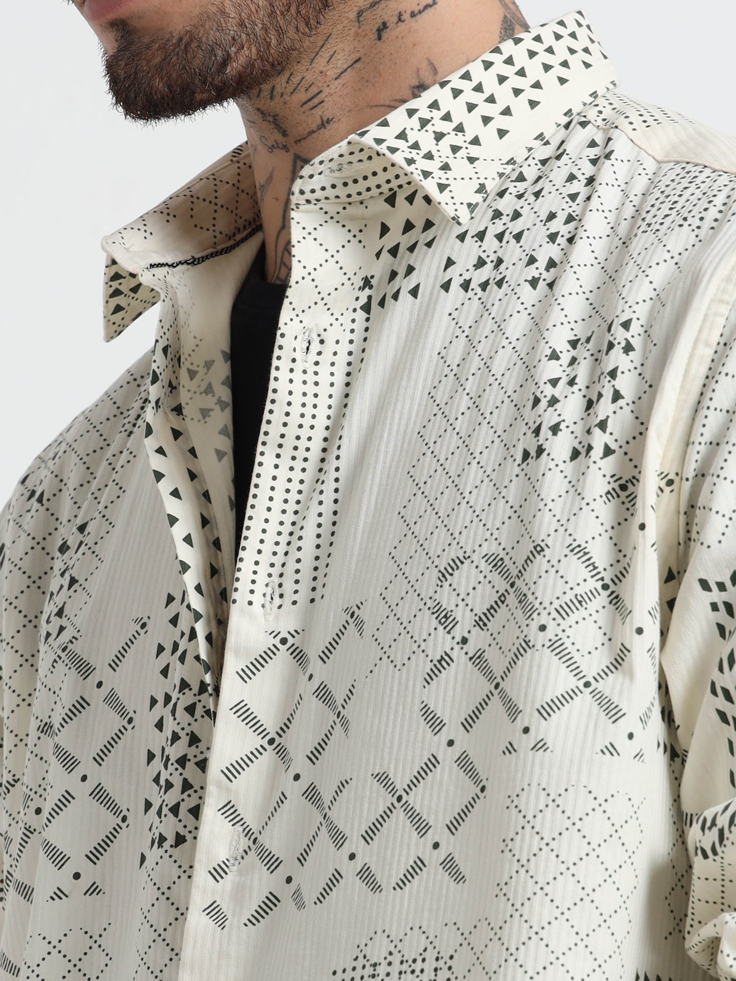 Martin Smith Geometric Print Shirt