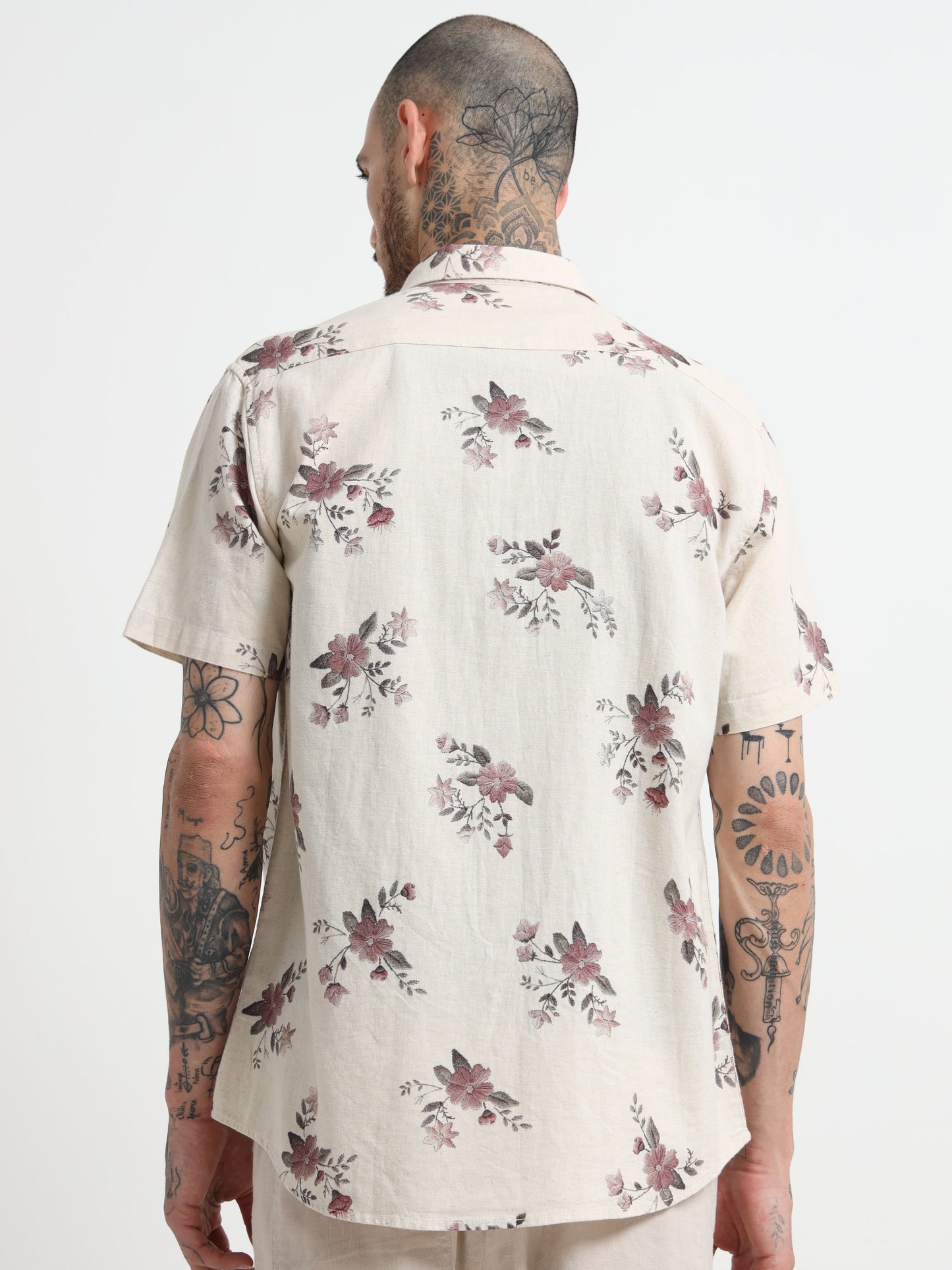 Floral Print Half Sleeve Shirt