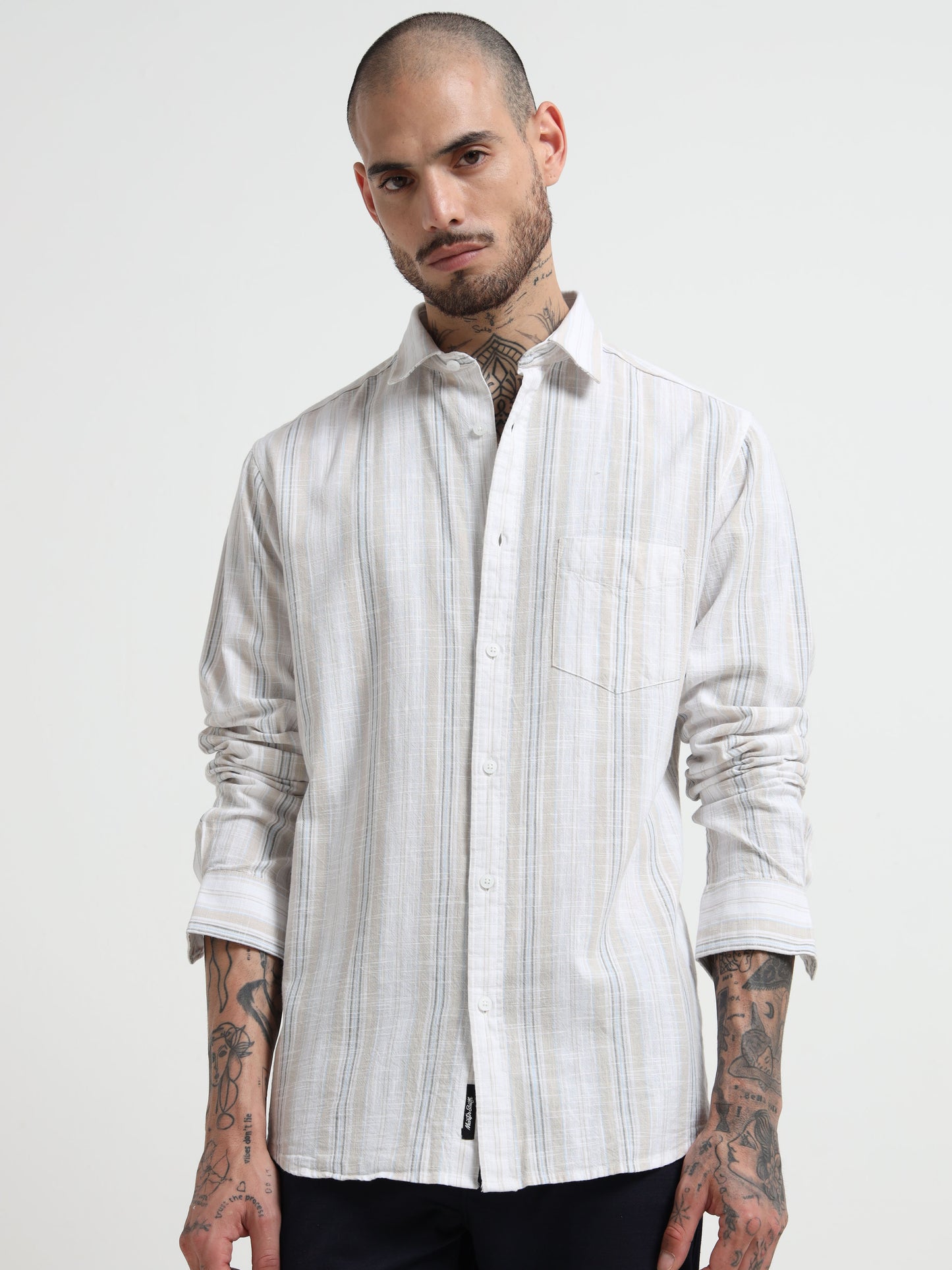 Martin Smith Checked Striped Shirt