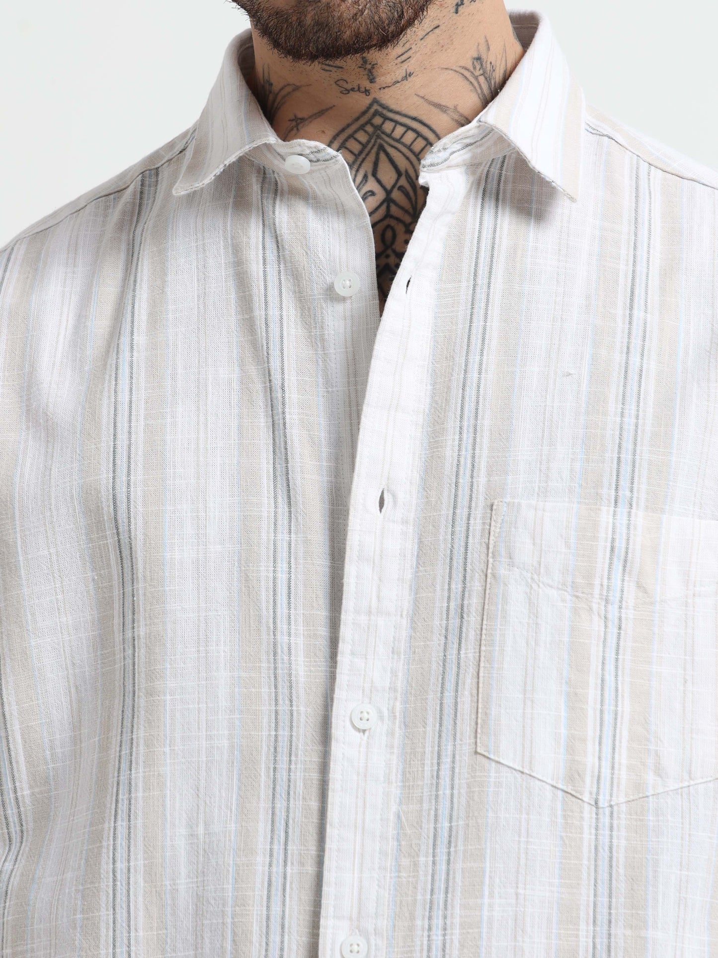 Martin Smith Checked Striped Shirt