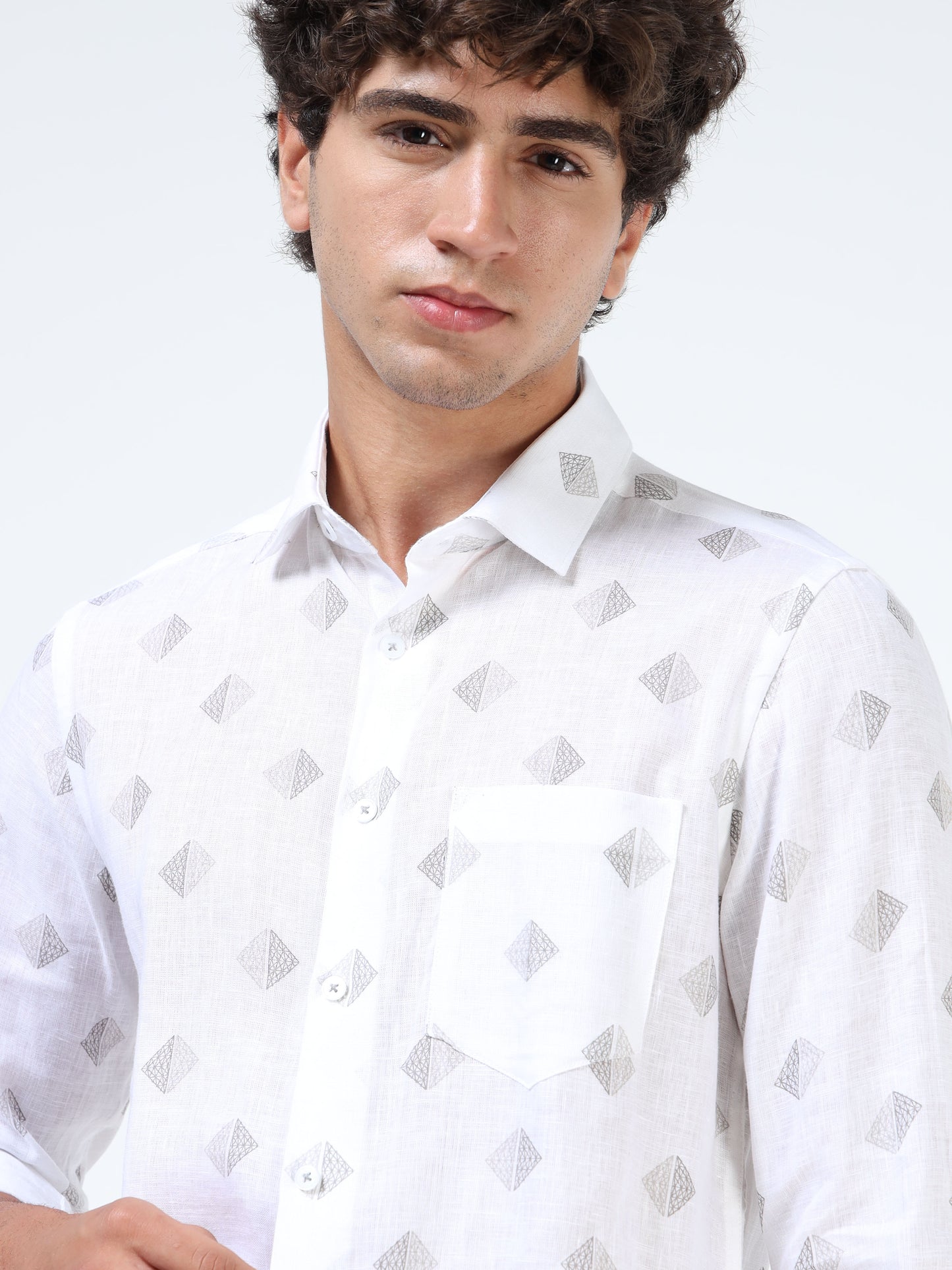 Pure Linen-Digital Printed Shirt