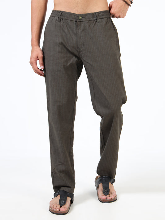 Pinstripe relaxed trousers