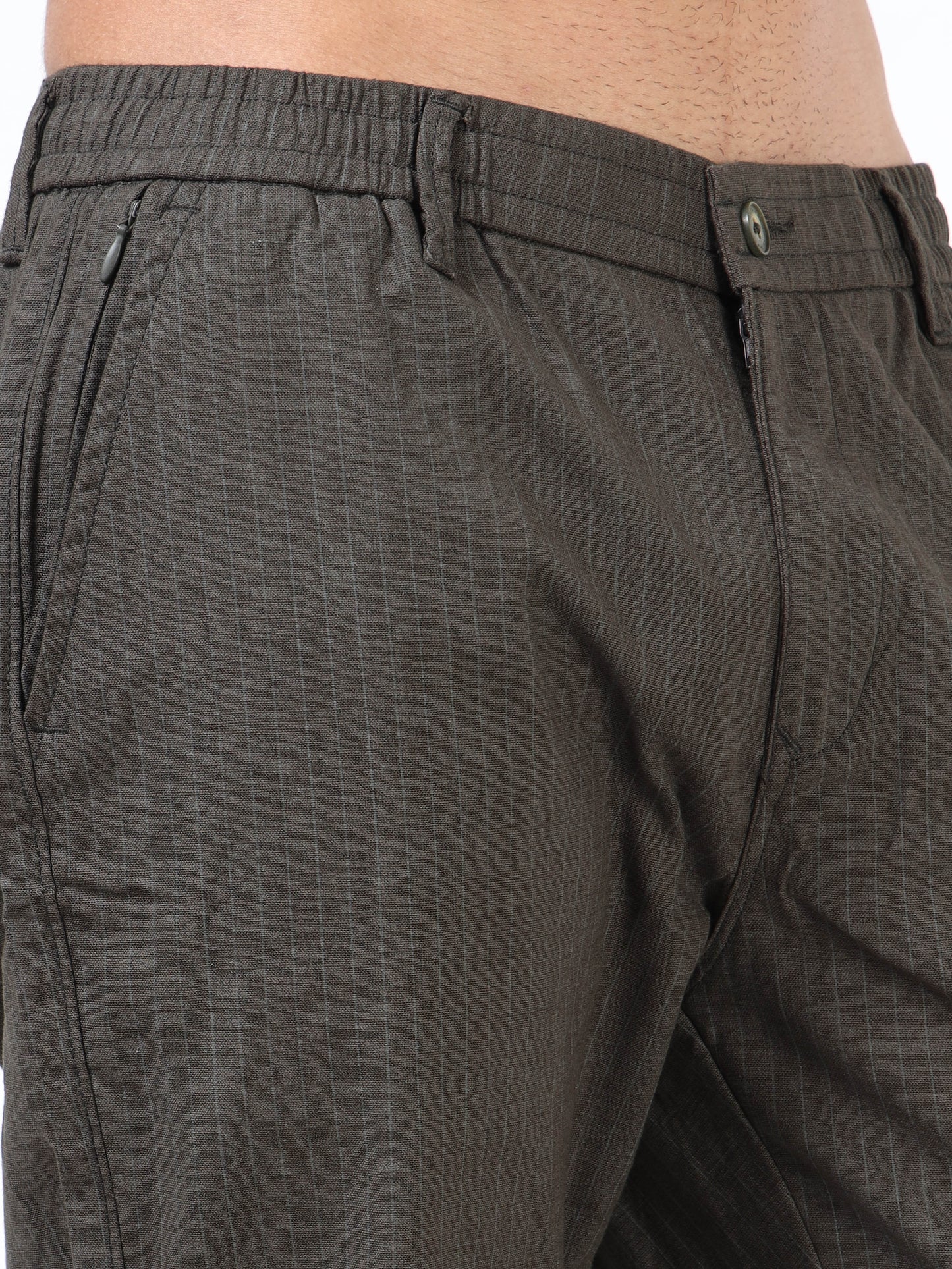 Pinstripe relaxed trousers