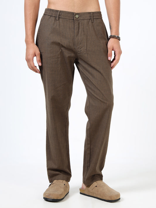 Pinstripe relaxed trousers