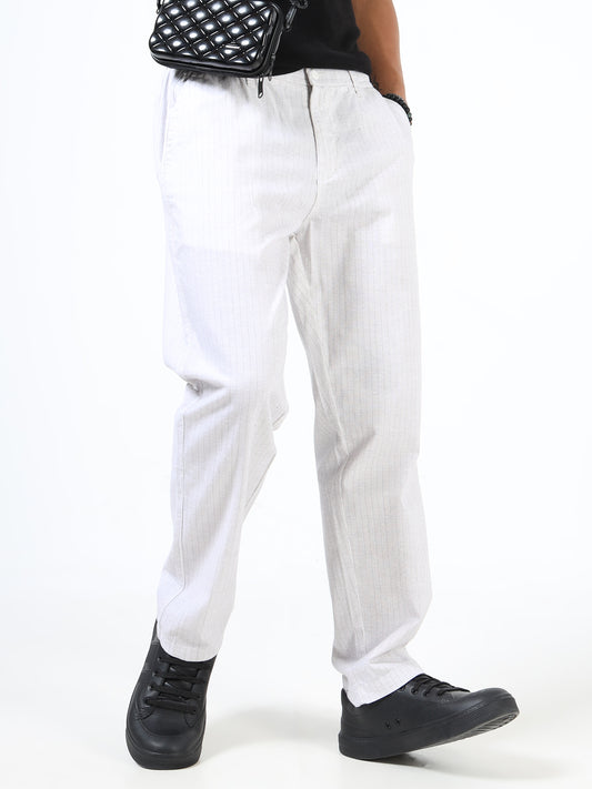 Pinstripe relaxed trousers