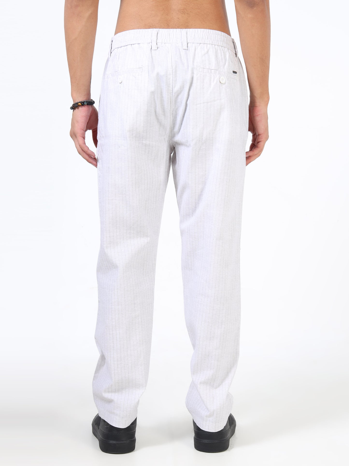 Pinstripe relaxed trousers