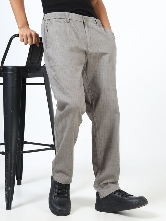 Pinstripe relaxed trousers