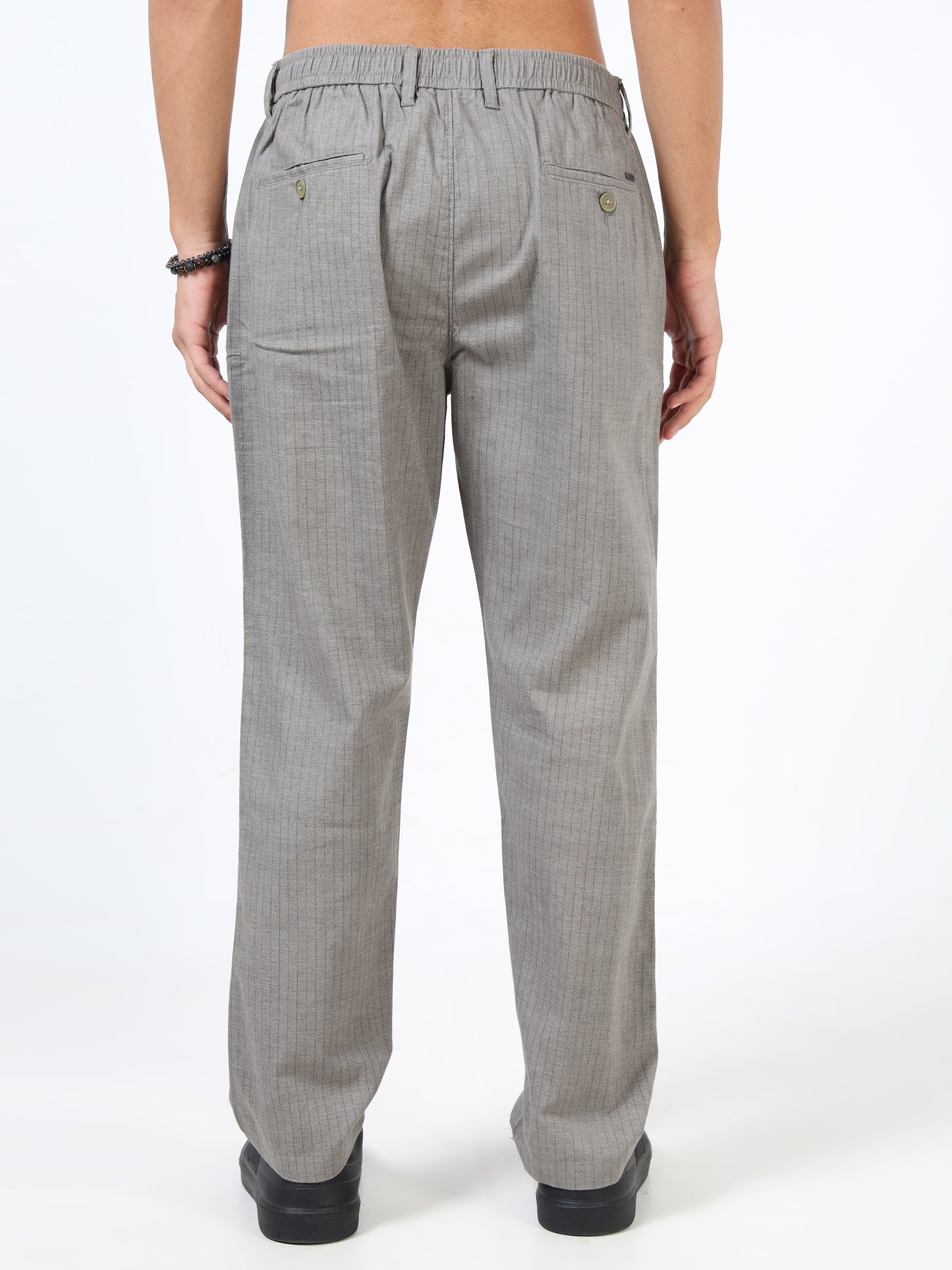Pinstripe relaxed trousers