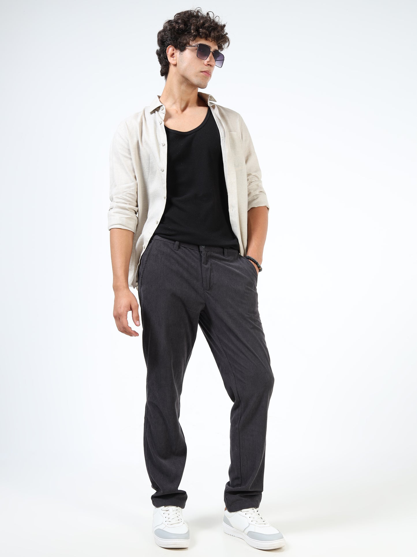 Grey corduroy pants