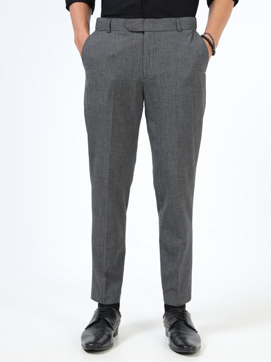 Soft Iron Flexi Tailored Trouser In Grey