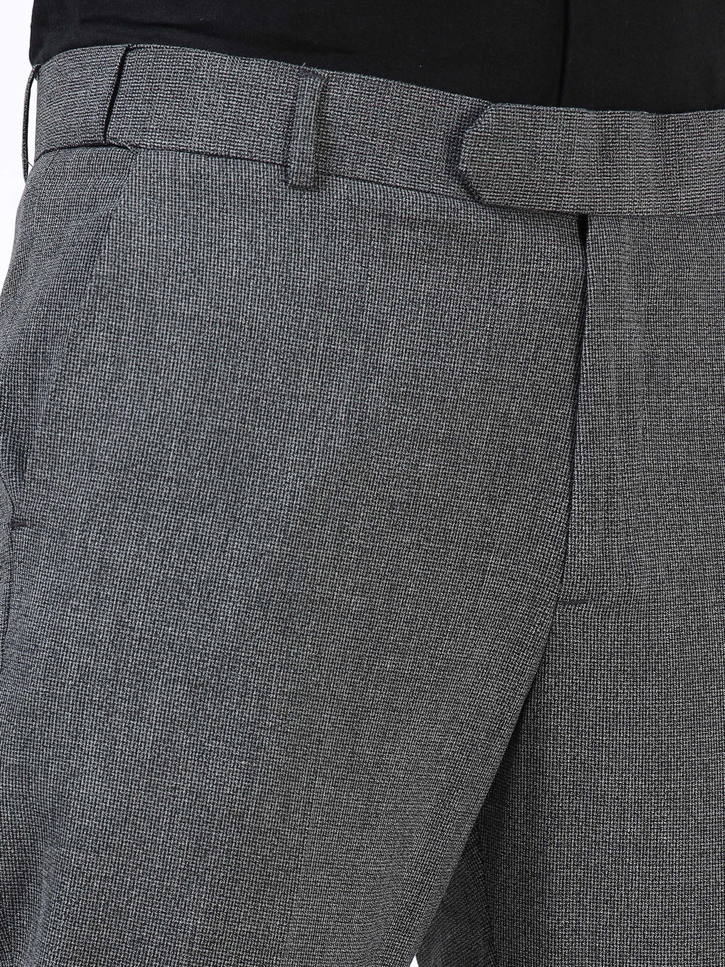Soft Iron Flexi Tailored Trouser In Grey