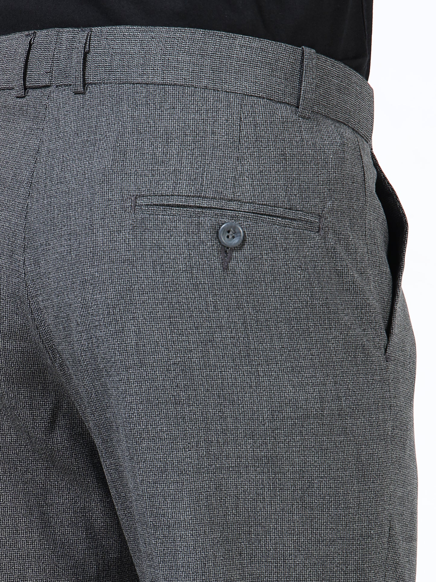 Soft Iron Flexi Tailored Trouser In Grey