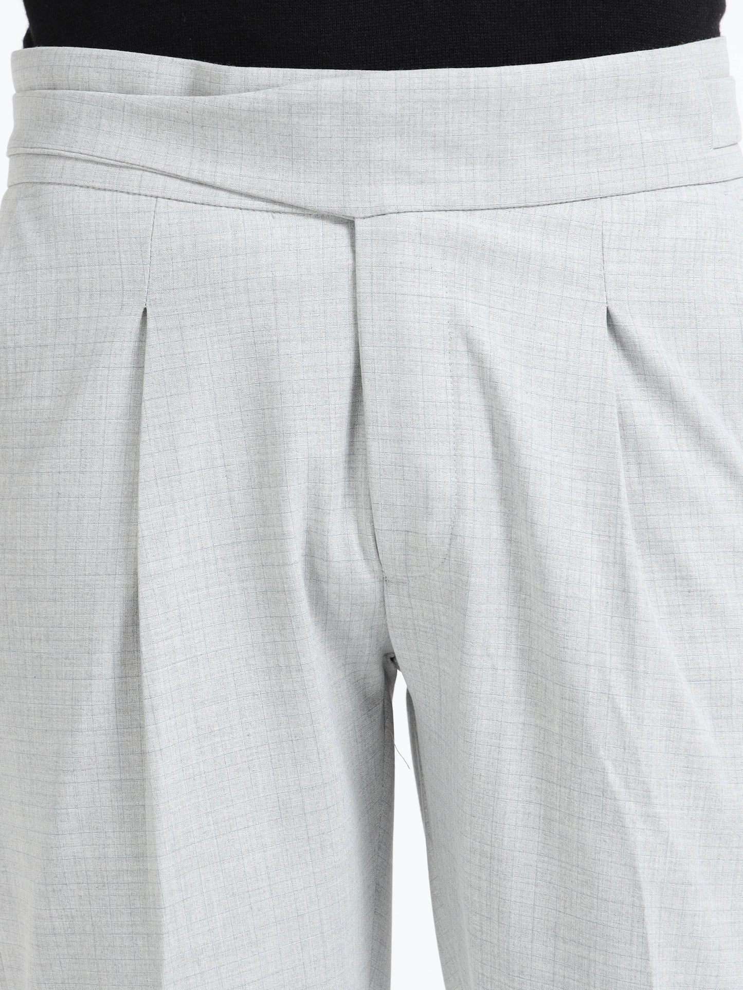 Light Grey Micro Check Gurkha pants