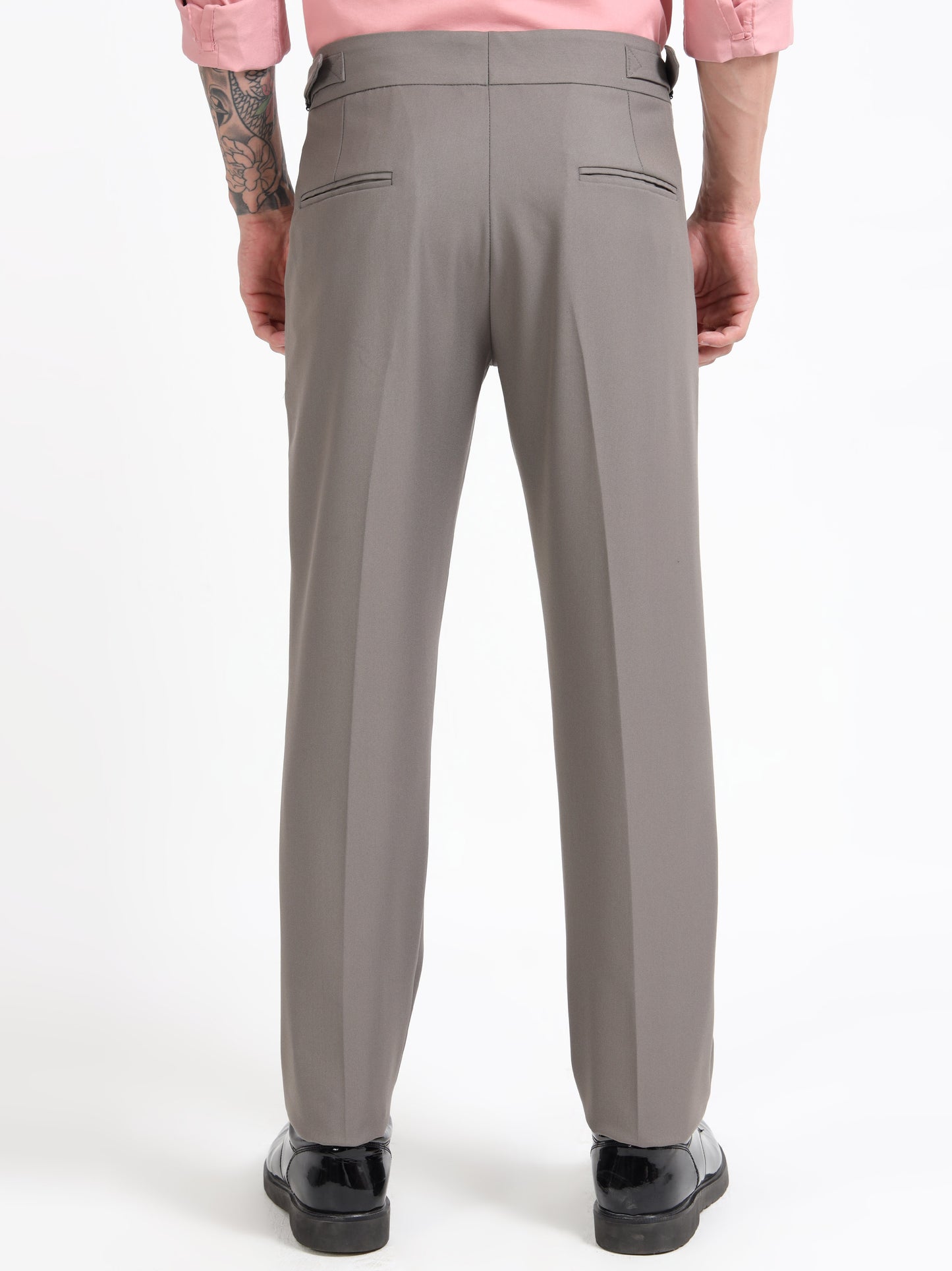 Grey Double Pleated - Gurkha Pants