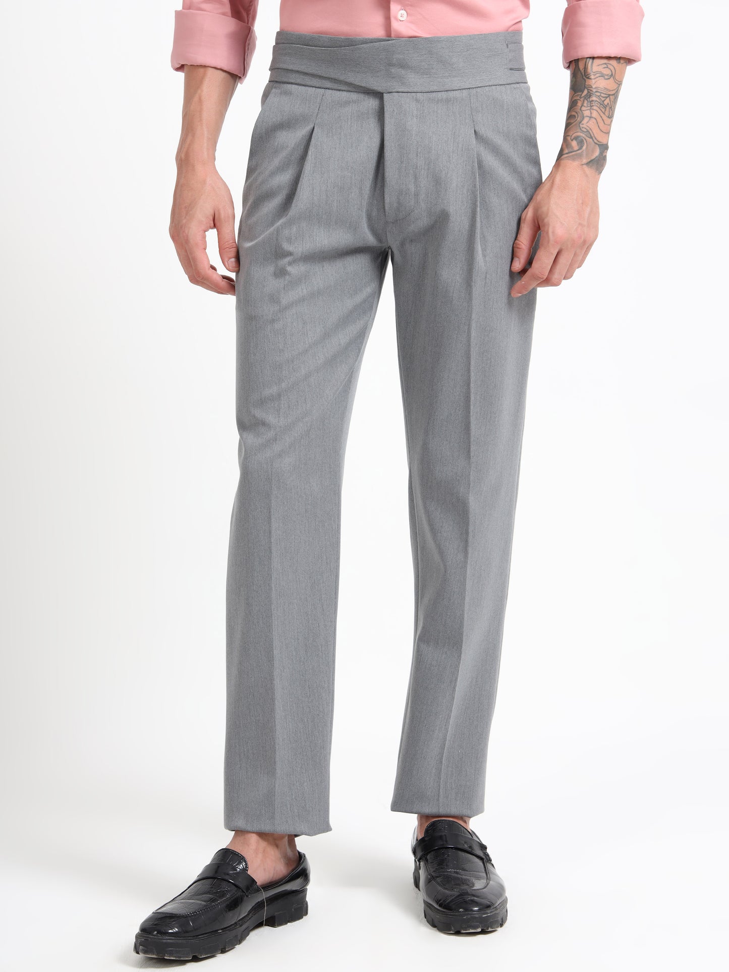 Italian Style Grey Gurkha Pants