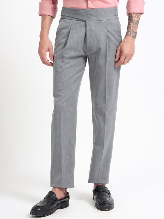 Italian Style Grey Gurkha Pants