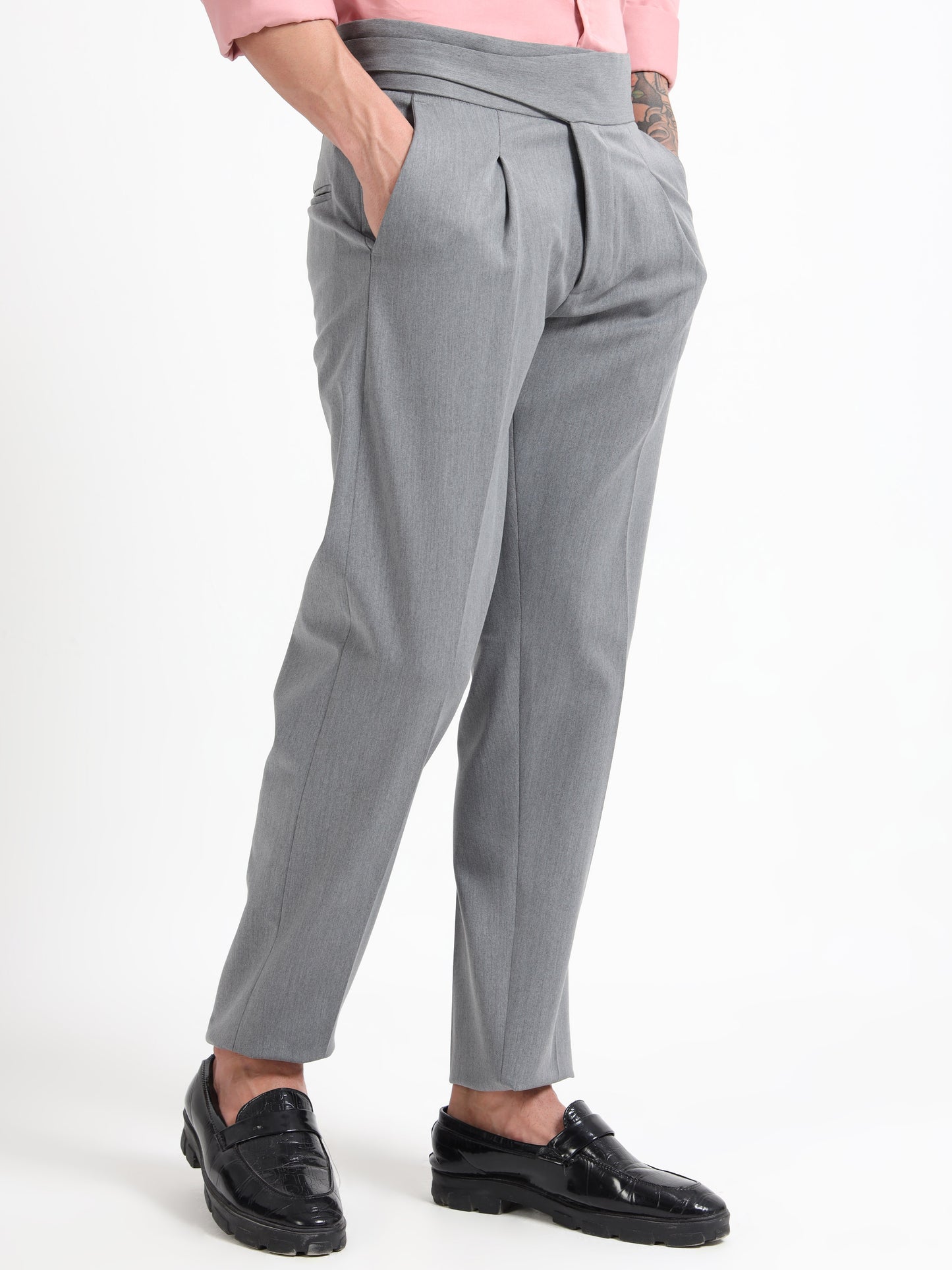 Italian Style Grey Gurkha Pants