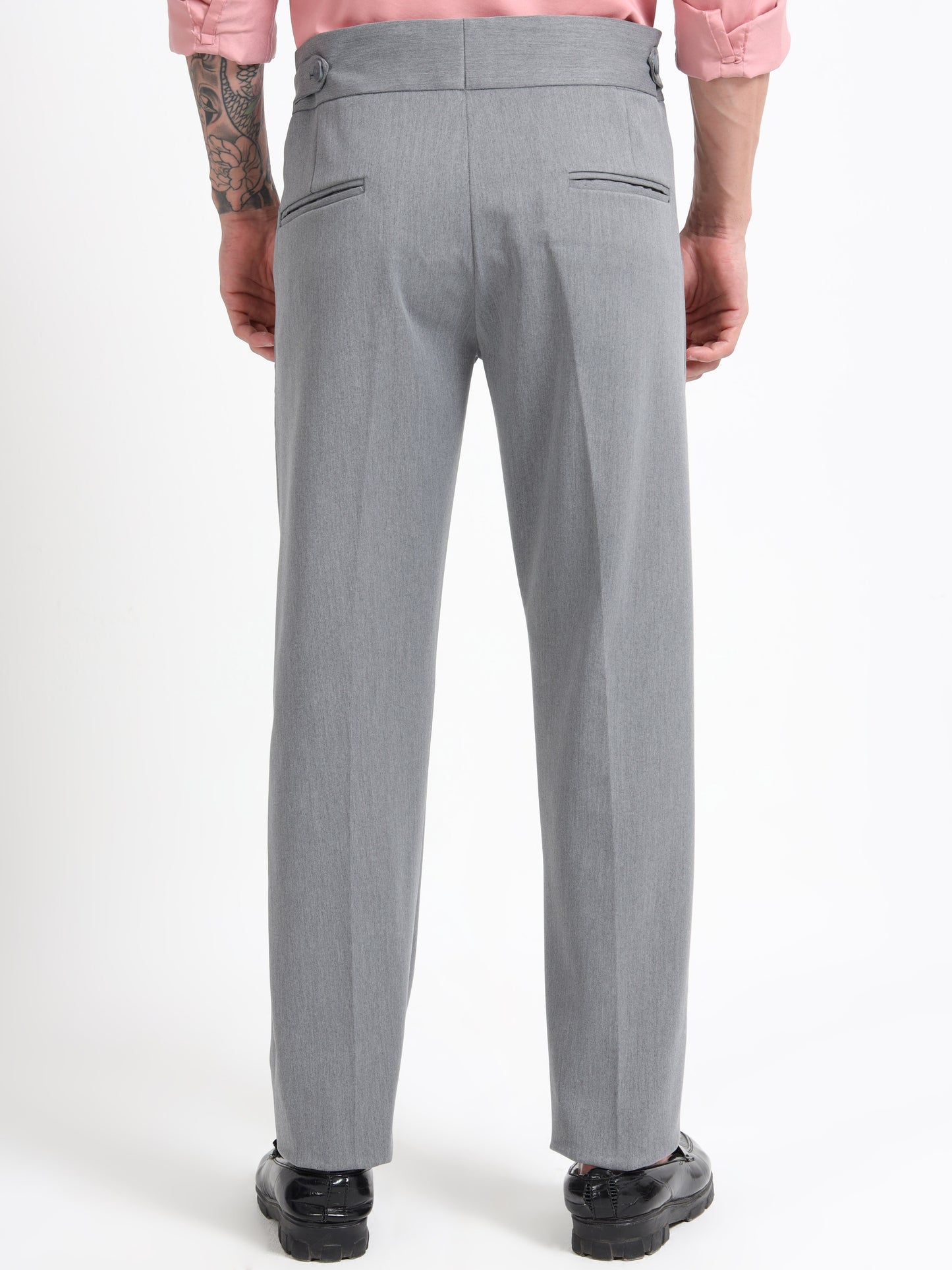 Italian Style Grey Gurkha Pants