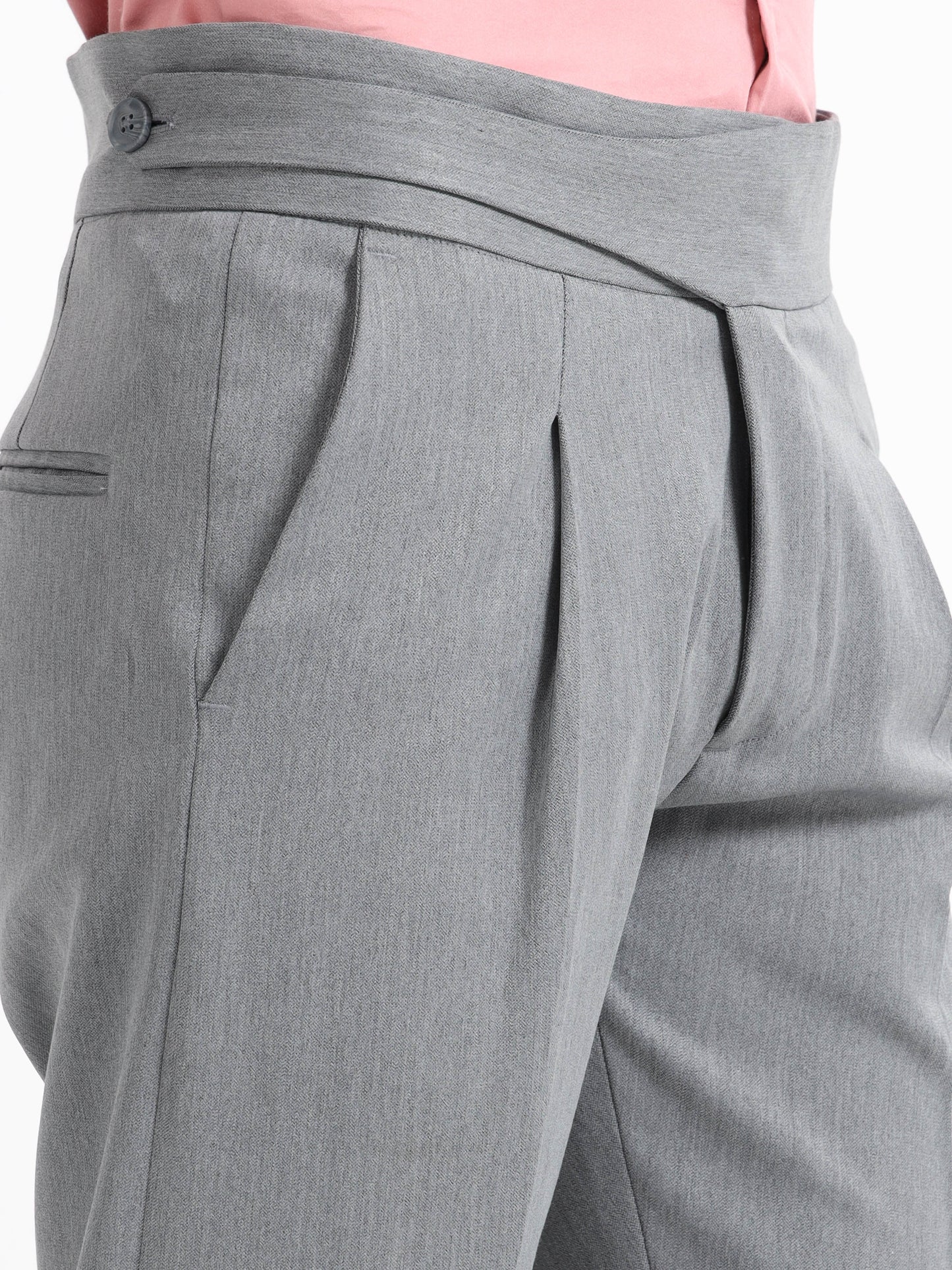 Italian Style Grey Gurkha Pants