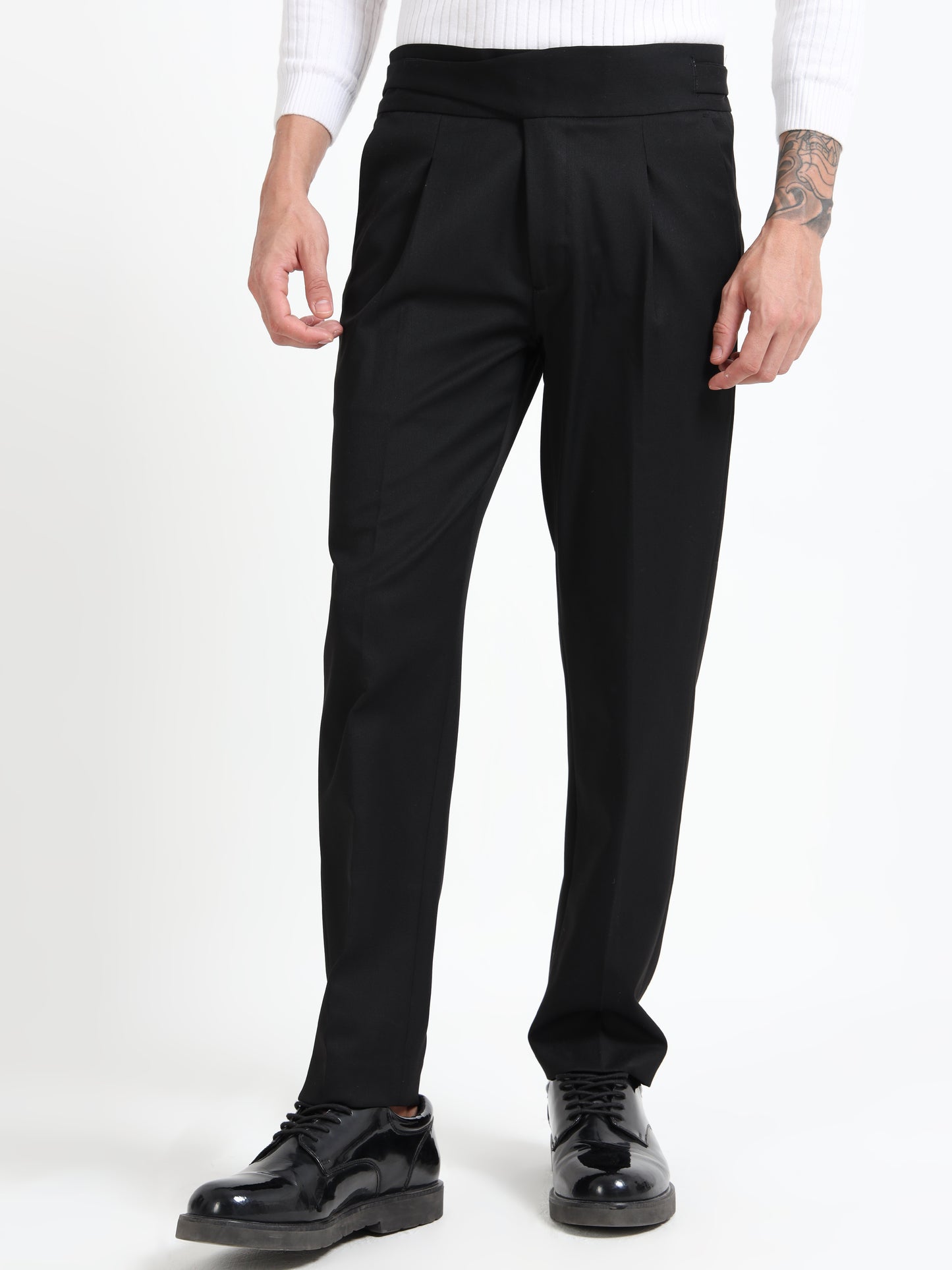 Italian Style Black Gurkha Pants