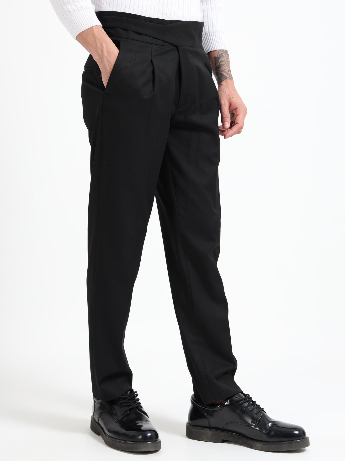 Italian Style Black Gurkha Pants